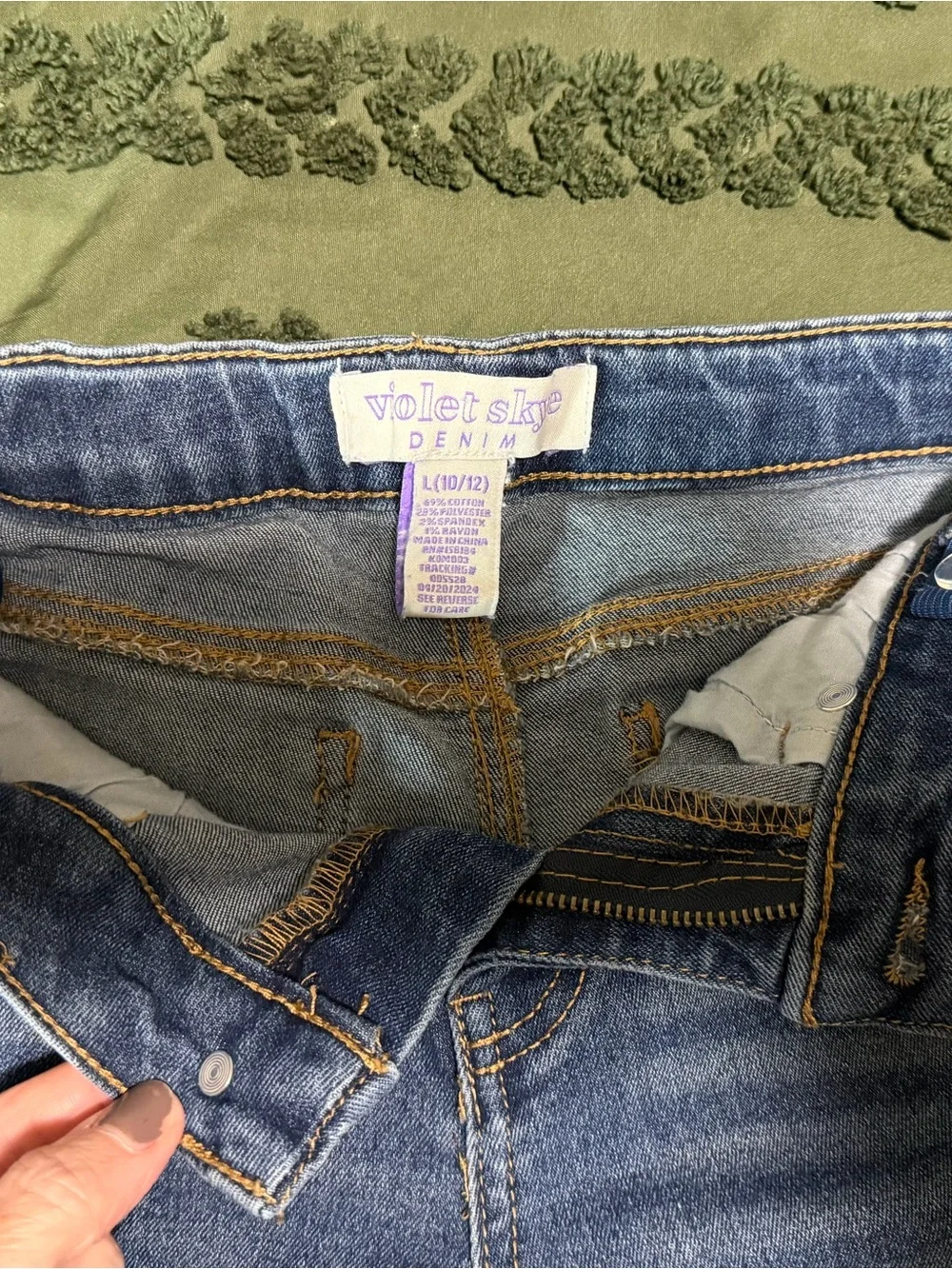 Girls' Mid Wash Flared Jeans